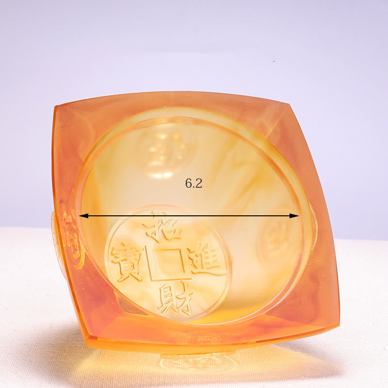11,5 cm Liuli Snake Fu Charakter Feng Shui Art Decor