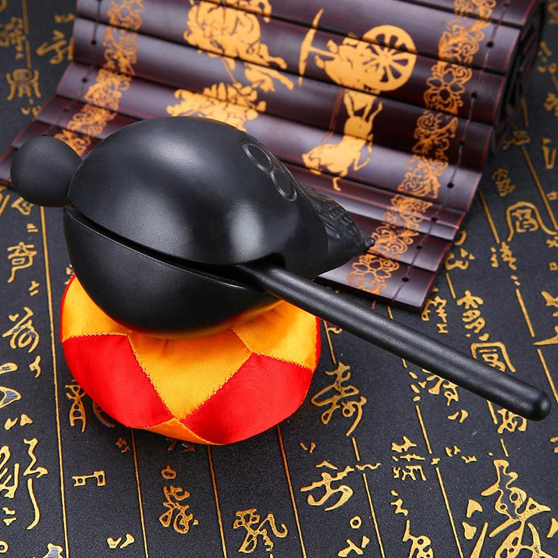 11,5 cm große Fischtrommel aus Holz mit Koi-Muster | Achtsamkeitsmeditation