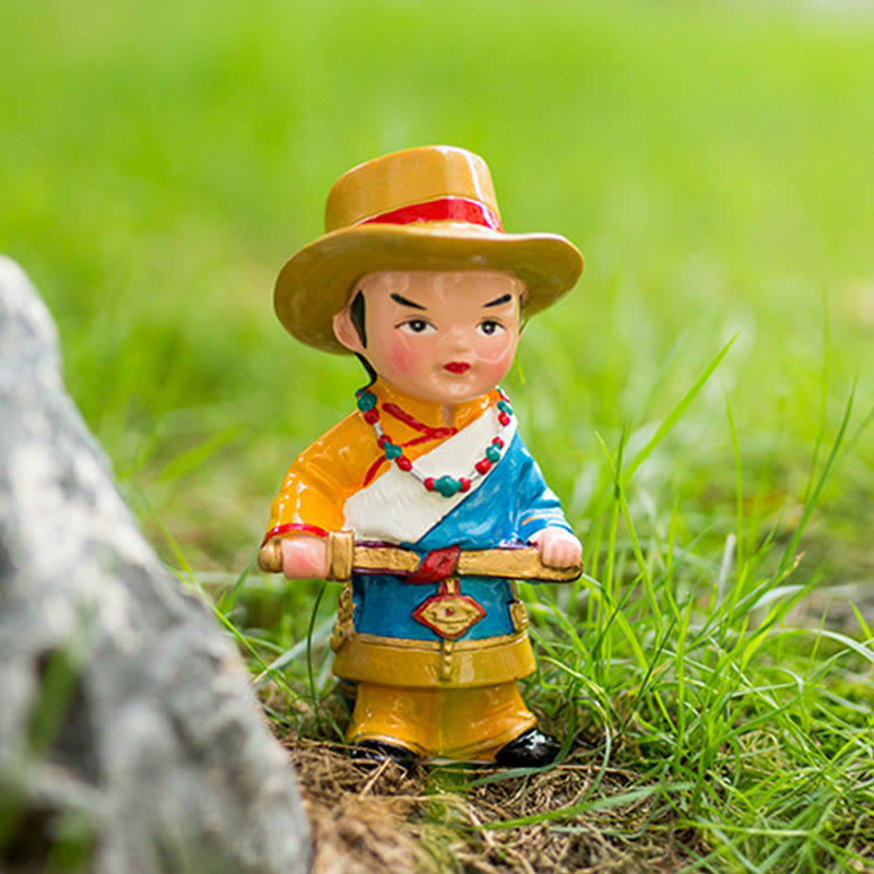 11 cm handbemaltes tibetisches spirituelles Figuren-Ornament