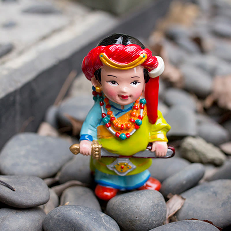 11 cm handbemaltes tibetisches spirituelles Figuren-Ornament