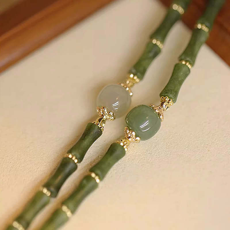 11 mm Peridot Hetian Jade Glücksarmband