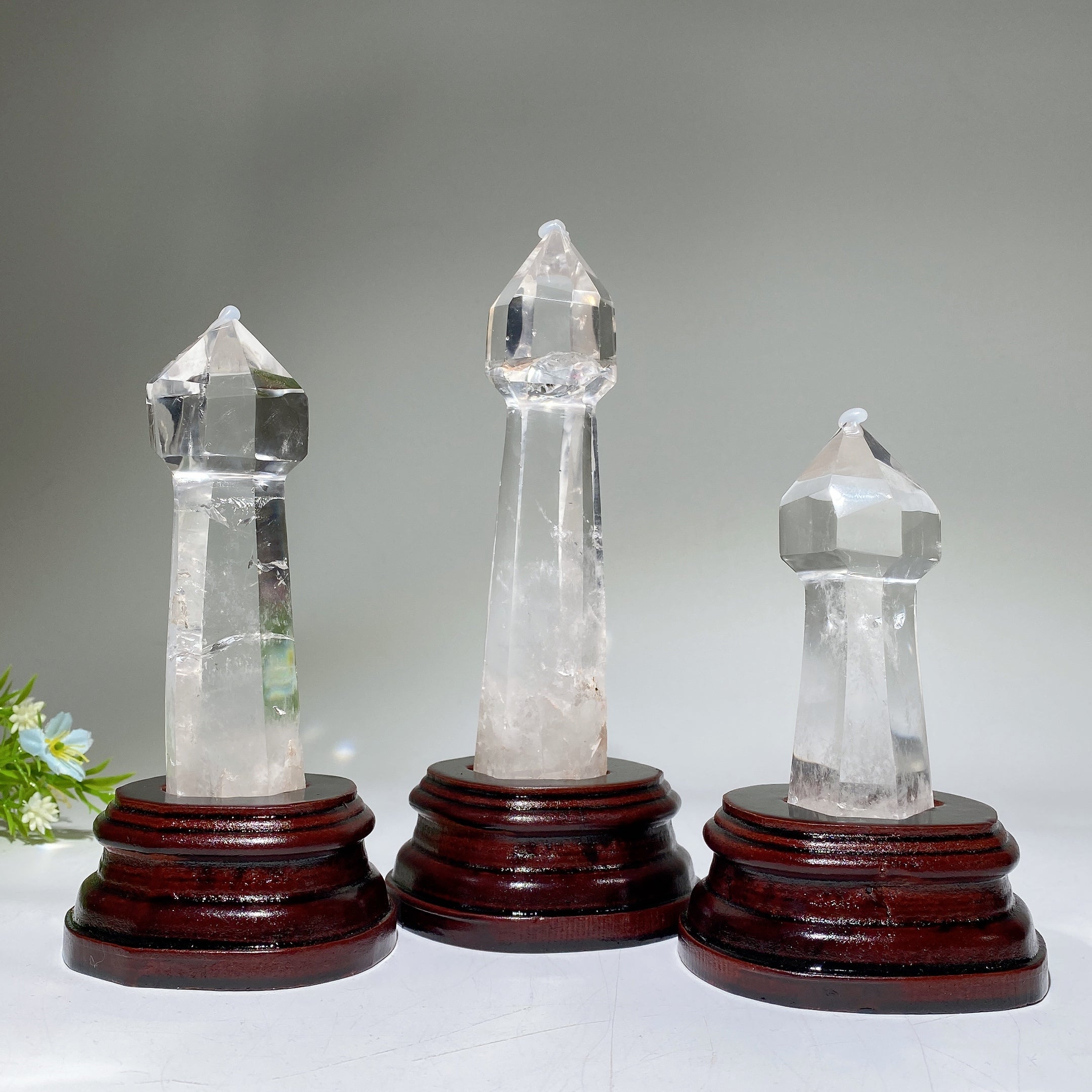 12-20cm Clear Quartz Crystal Wand for Healing Energy