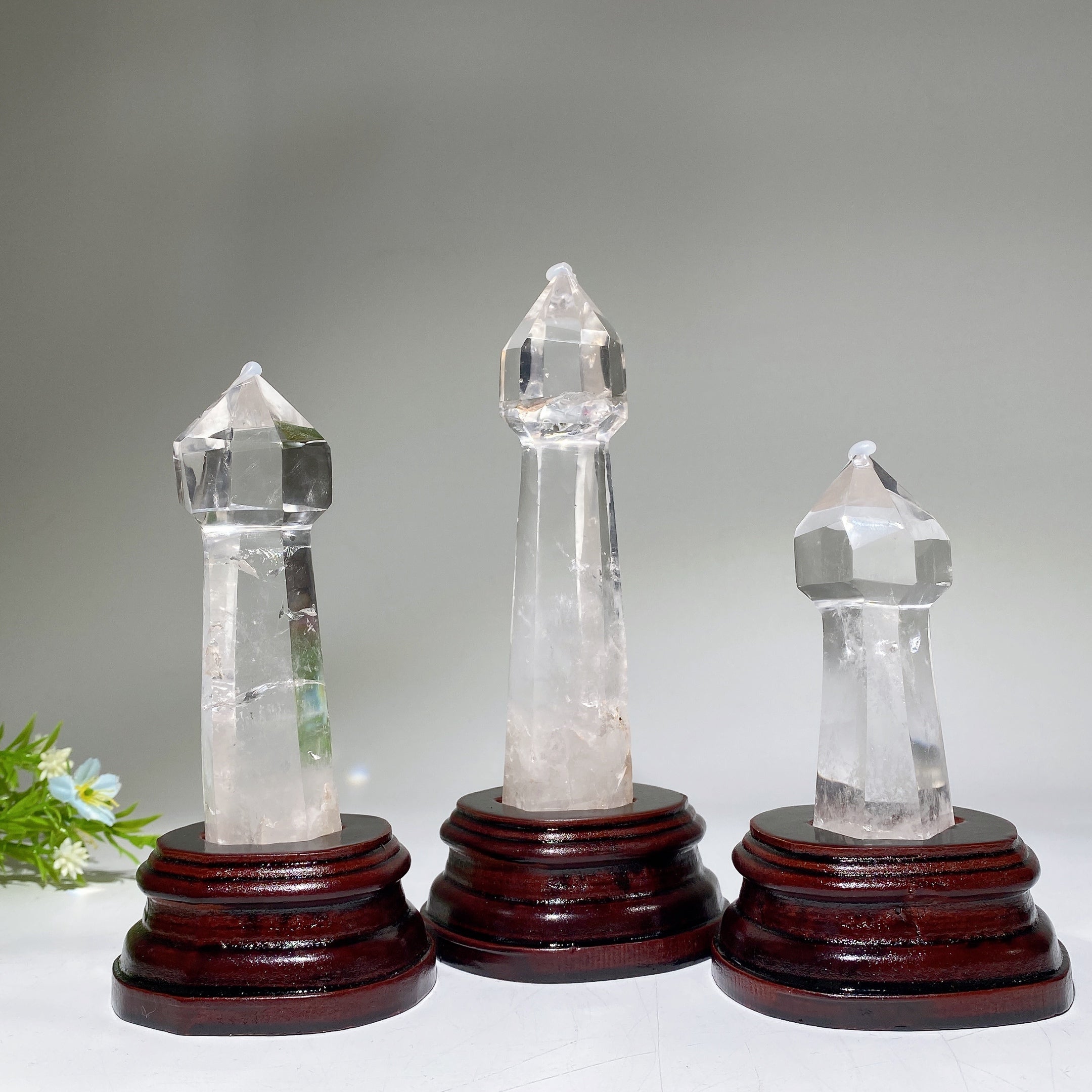 12-20cm Clear Quartz Crystal Wand for Healing Energy