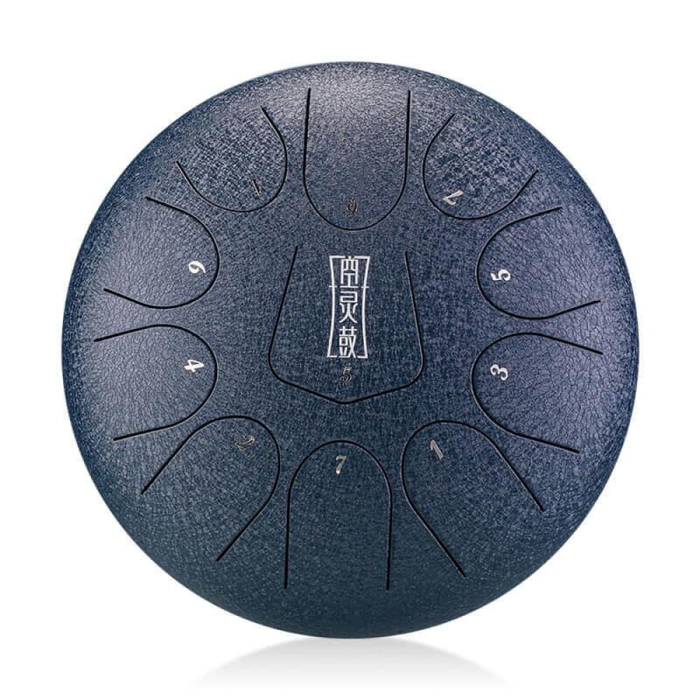 12-Inch Alloy Steel Tongue Drum 11 Notes C Key - Triangle Style - 12 Inches/11 Notes (C Key) / Navy