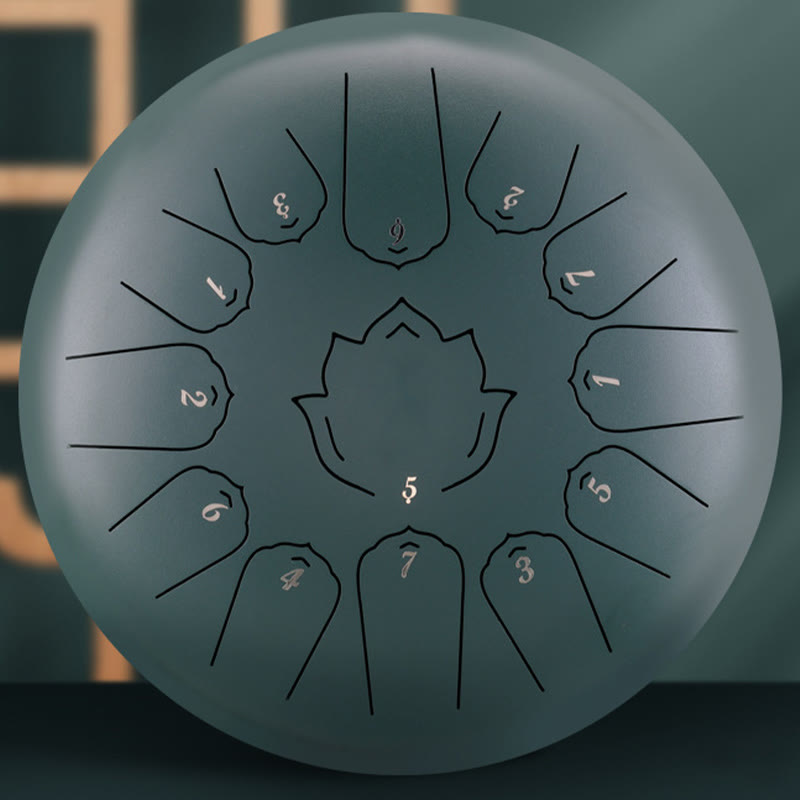 12-Zoll-Stahlzungentrommel, Lotusmuster zur Meditation
