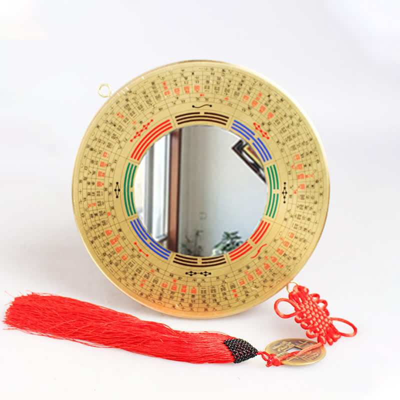12 cm große Bagua-Karte aus Kupfer mit Feng-Shui-Balance-Energie