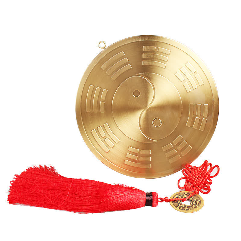 12 cm große Bagua-Karte aus Kupfer mit Feng-Shui-Balance-Energie