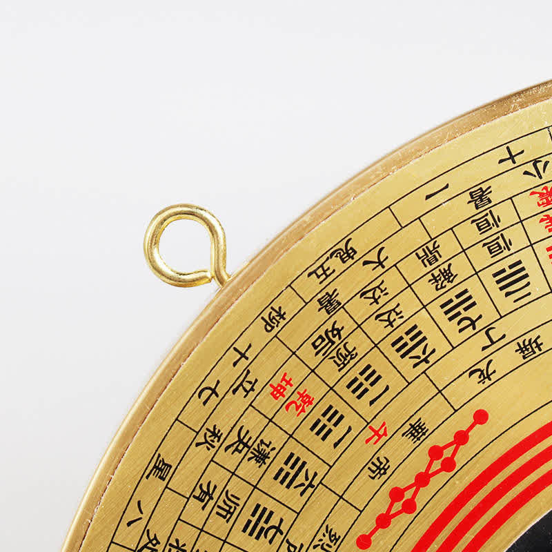 12 cm große Bagua-Karte aus Kupfer mit Feng-Shui-Balance-Energie