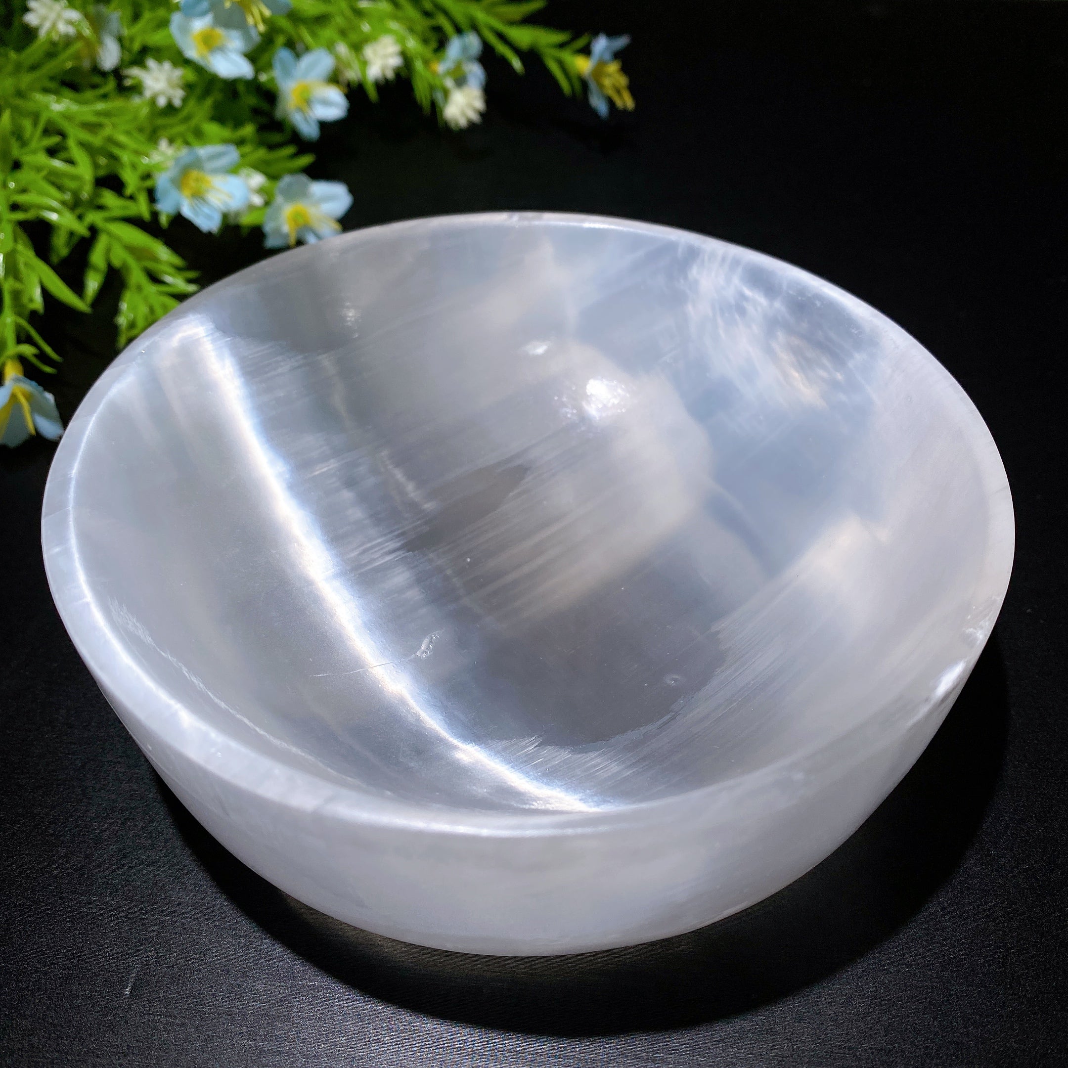 12cm Polished Selenite Healing Bowl