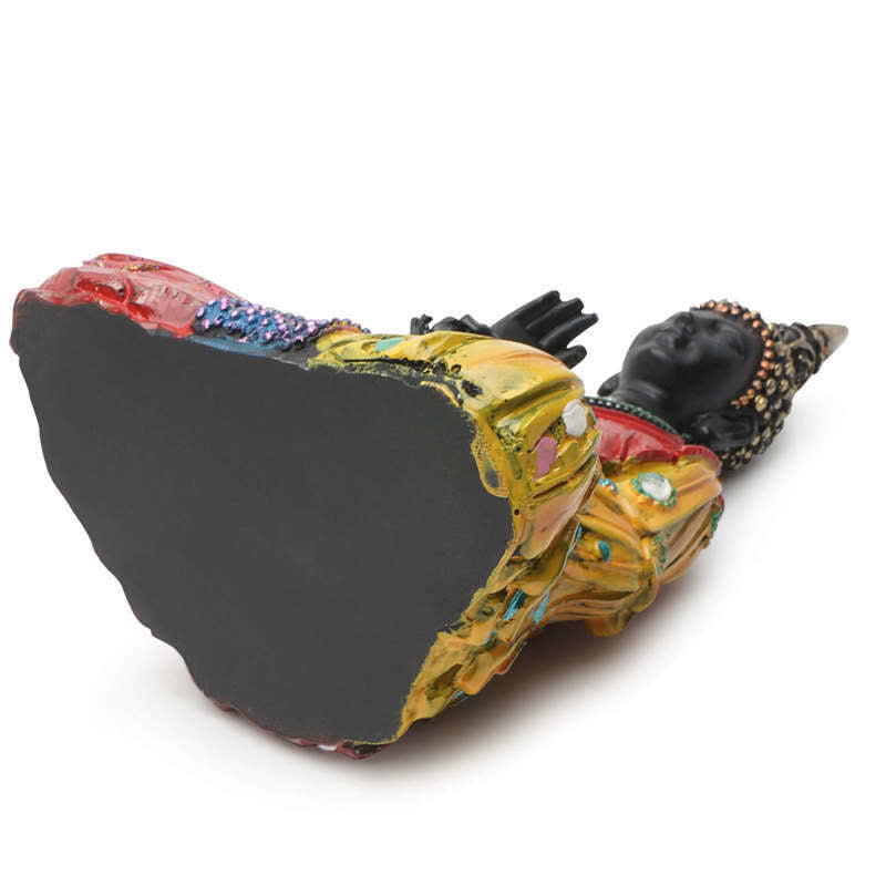 12 cm große thailändische Buddha-Statue aus Kunstharz für Frieden zu Hause