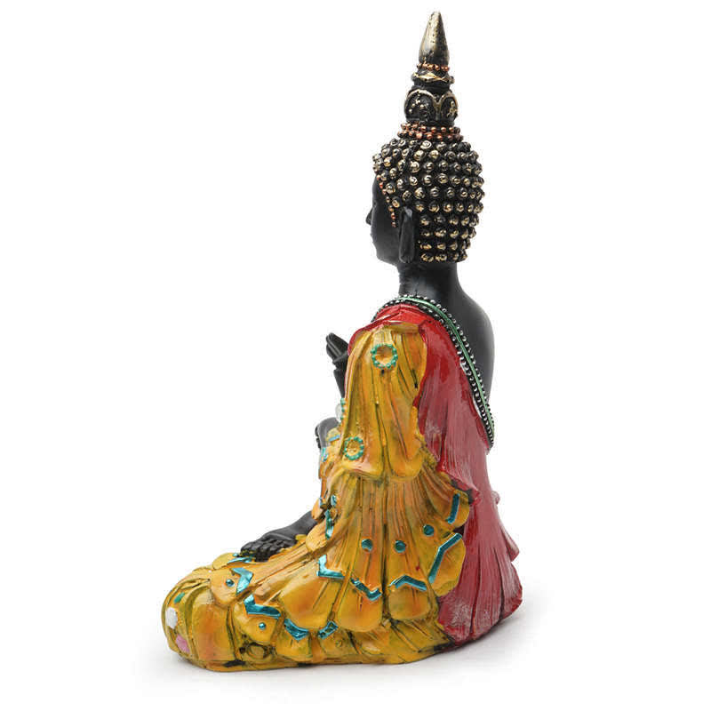 12 cm große thailändische Buddha-Statue aus Kunstharz für Frieden zu Hause