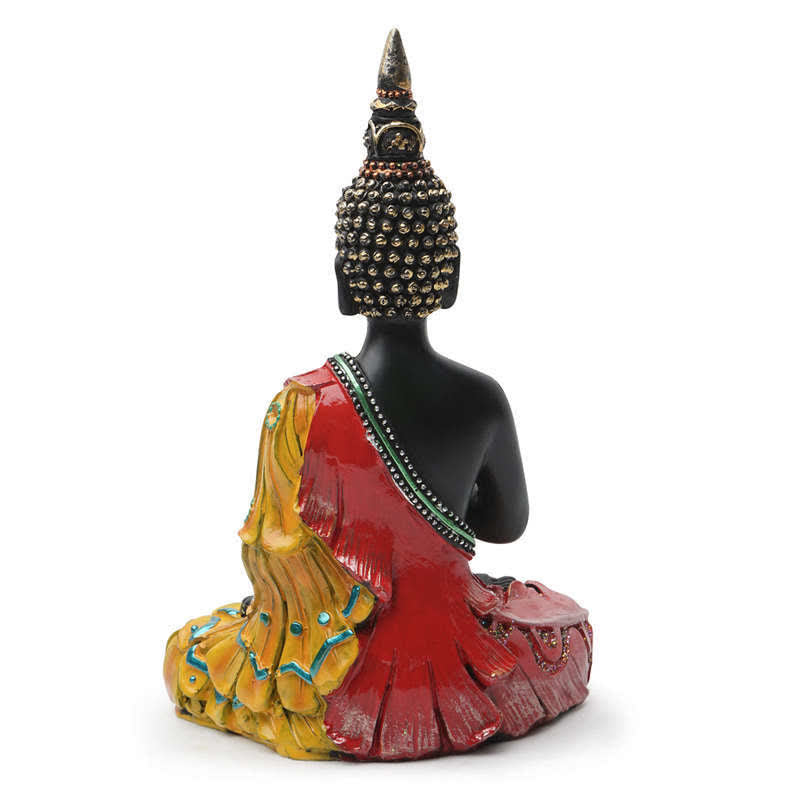 12 cm große thailändische Buddha-Statue aus Kunstharz für Frieden zu Hause