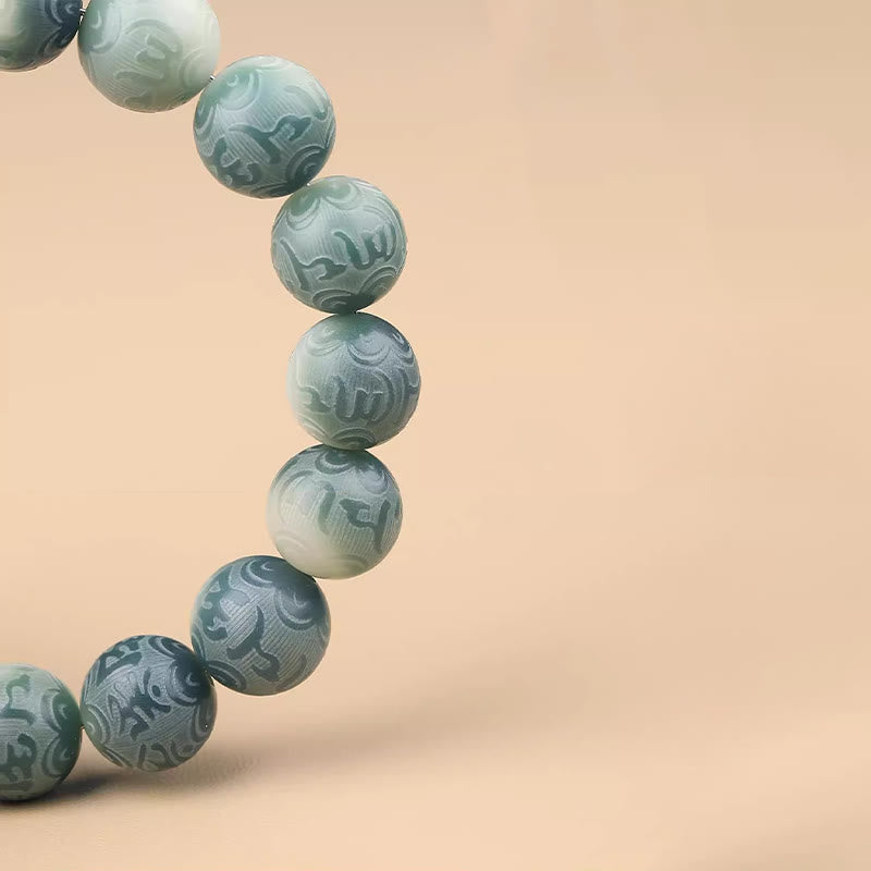 12mm Bodhi Seed Chinesisches Sternzeichen Weisheitsarmband Om Mani Padme Hum