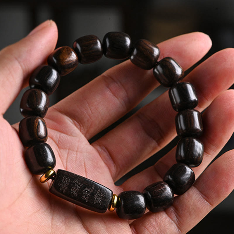 12 mm Ebenholz-Armband „Glücksbalance“