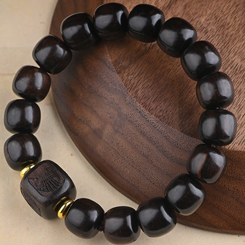 12 mm Ebenholz-Armband „Glücksbalance“