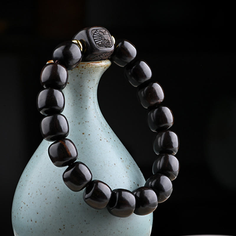 12 mm Ebenholz-Armband „Glücksbalance“