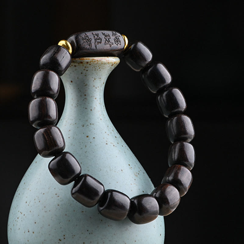 12 mm Ebenholz-Armband „Glücksbalance“