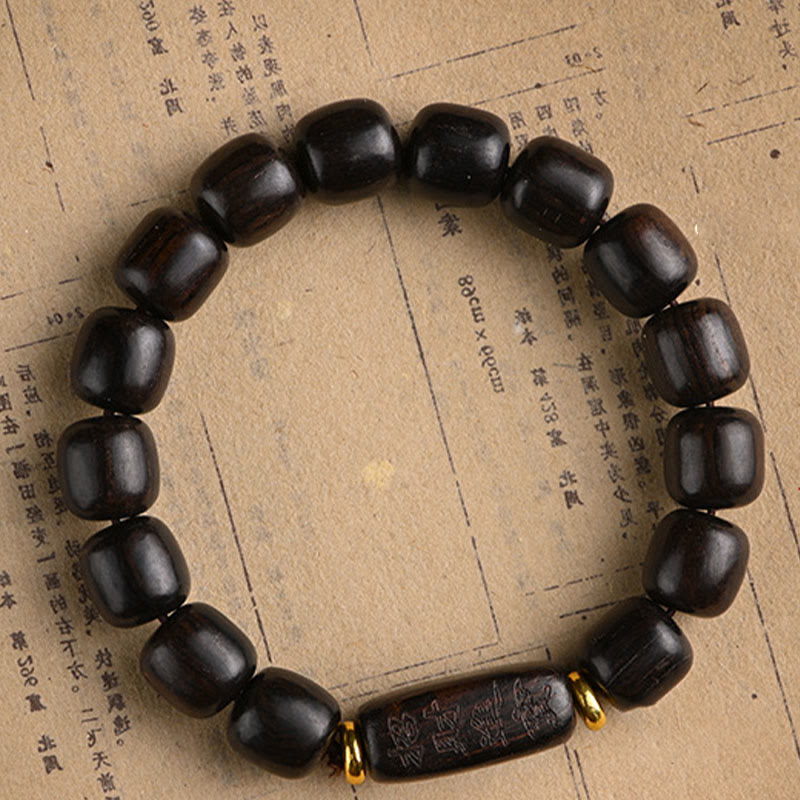 12 mm Ebenholz-Armband „Glücksbalance“
