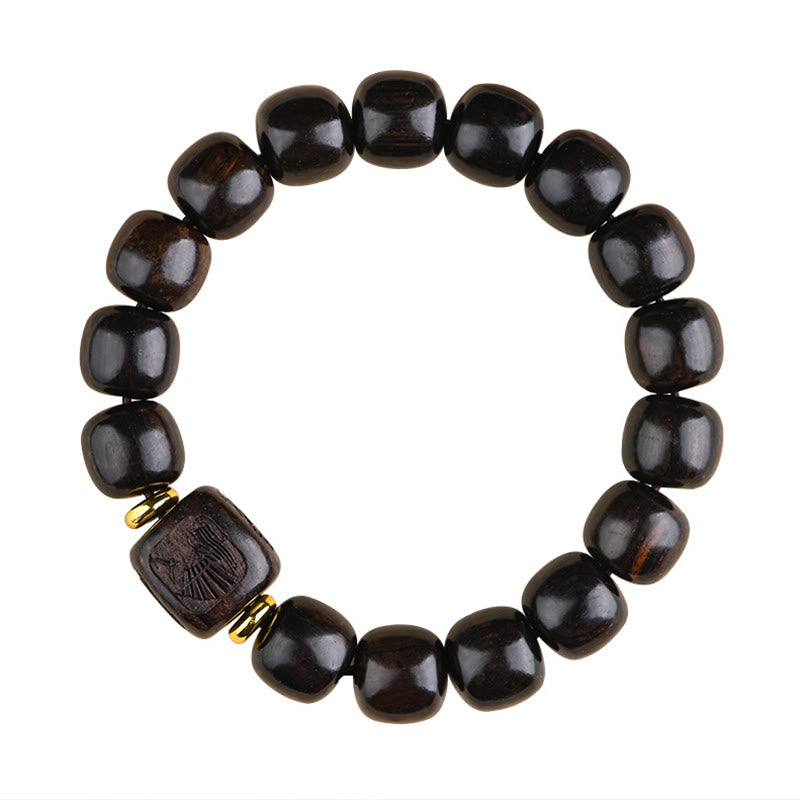 12 mm Ebenholz-Armband „Glücksbalance“