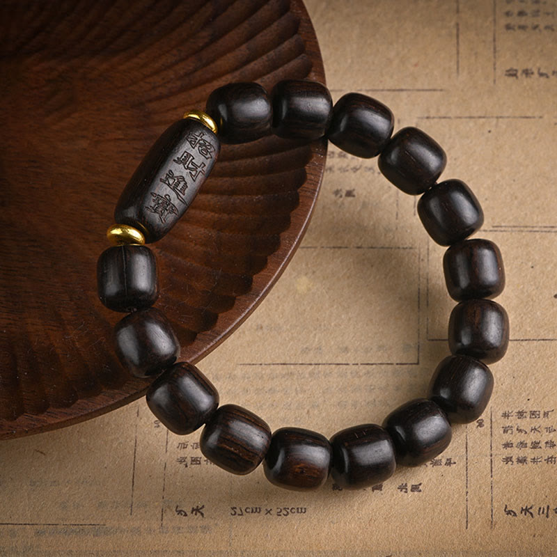 12 mm Ebenholz-Armband „Glücksbalance“