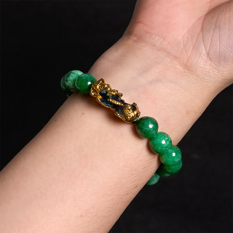 12 mm Jade FengShui PiXiu Schutzarmband für Glück