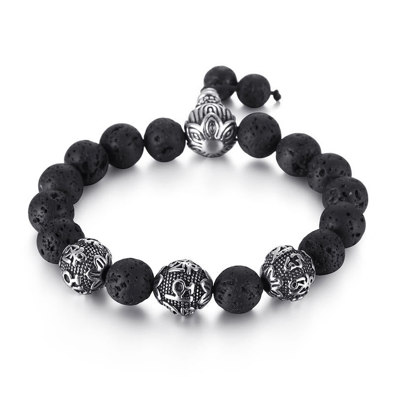 12 mm Tigerauge-Schutzarmband für Herren mit Titanstahl