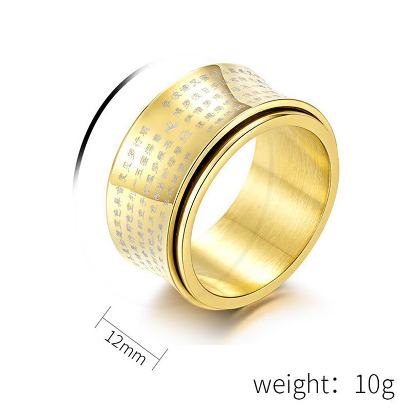 12 mm Titanstahl-Herz-Sutra-Drehring für Gleichgewicht