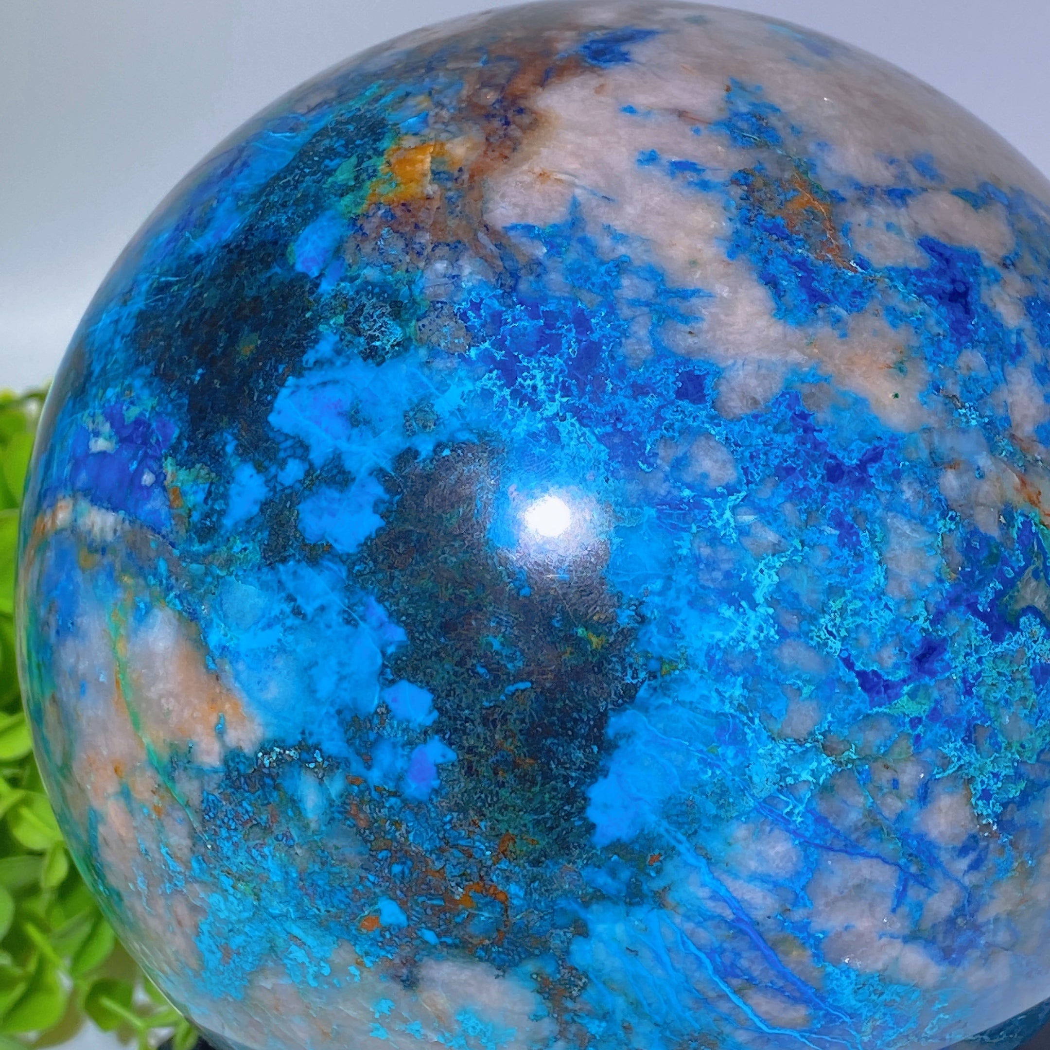 13.5cm Chrysocolla Crystal Sphere for Healing & Balance