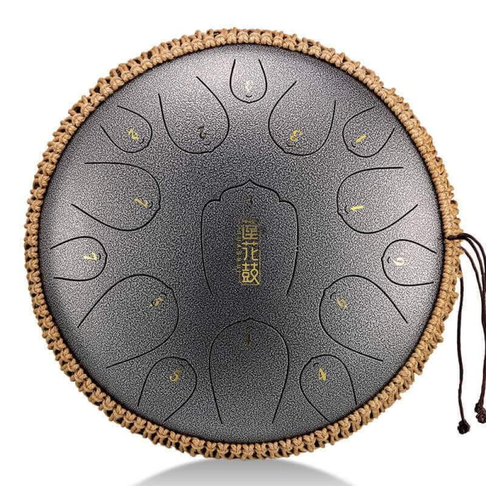 13-Inch Carbon Steel Tongue Drum 15 Notes C Key (Custom D Key) - 13 Inches/15 Notes (C Major)