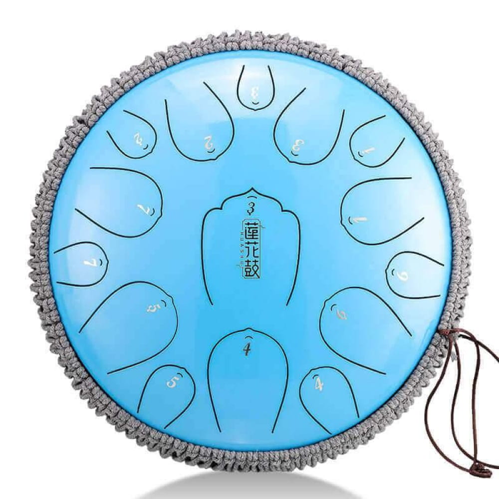 13-Inch Carbon Steel Tongue Drum 15 Notes C Key (Custom D Key) - 13 Inches/15 Notes (C Major)