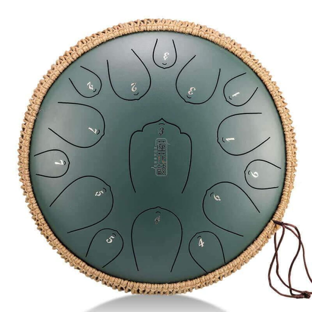 13-Inch Carbon Steel Tongue Drum 15 Notes C Key (Custom D Key) - 13 Inches/15 Notes (C Major)