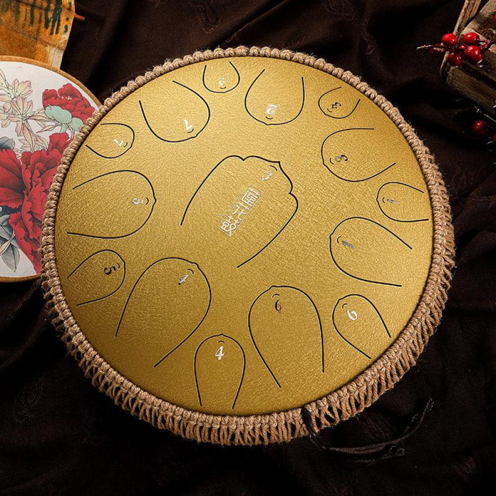 13-Inch Carbon Steel Tongue Drum 15 Notes C Key (Custom D Key) - Steel Tongue Drum - On sale