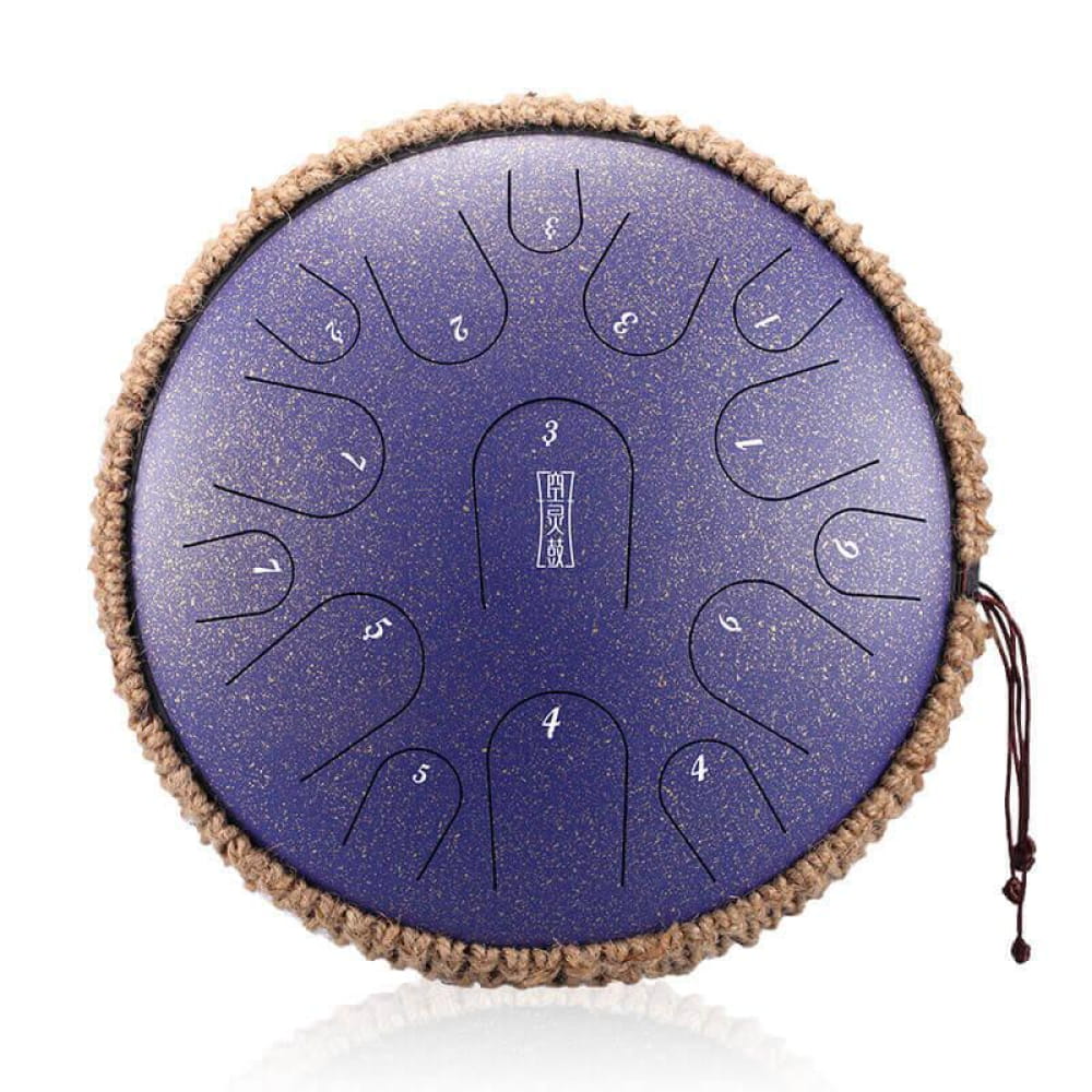 13-Inch Titanium Steel Tongue Drum 15 Notes in C & D Major - Steel Tongue Drum - On sale