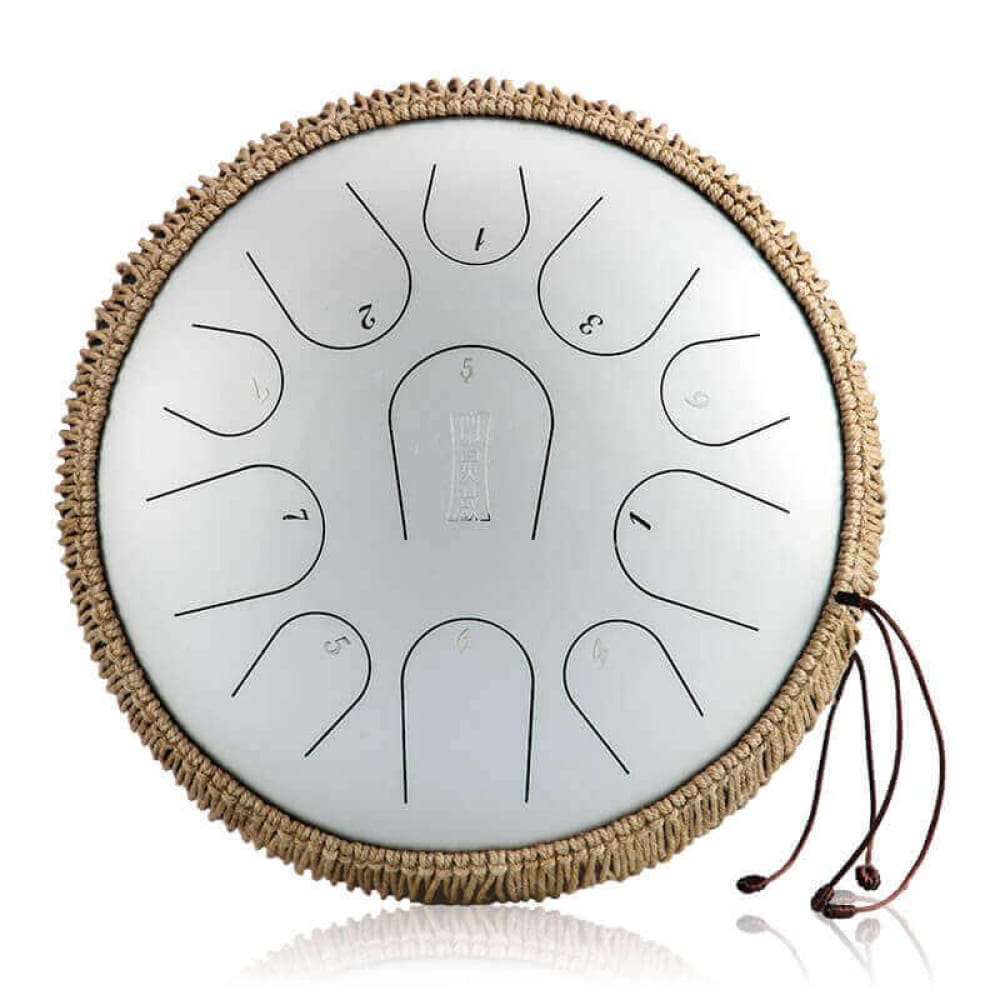 13 Inch Titanium Steel Tongue Drum C Major 11 Note for Meditation - 13 Inches/11 Notes (C Major)