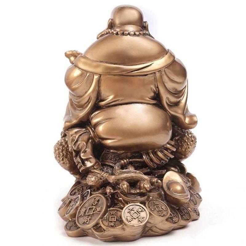 Bronze Feng Shui Maitreya Toad Buddha Statue Decoration