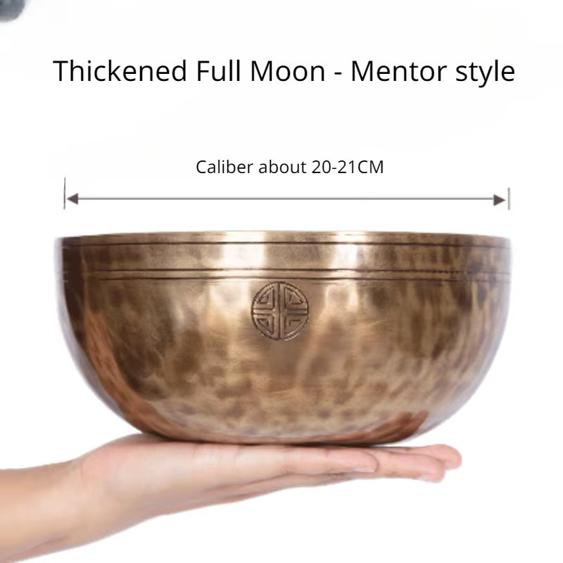 Full Moon Nepal Singing Bowl Handmade Percussion Instruments Tibetan Singing Bowls Meditation Massage Yoga Mindfulness Accessory