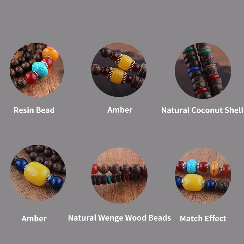 Wenge Wood Elephant Necklace for Protection & Wisdom