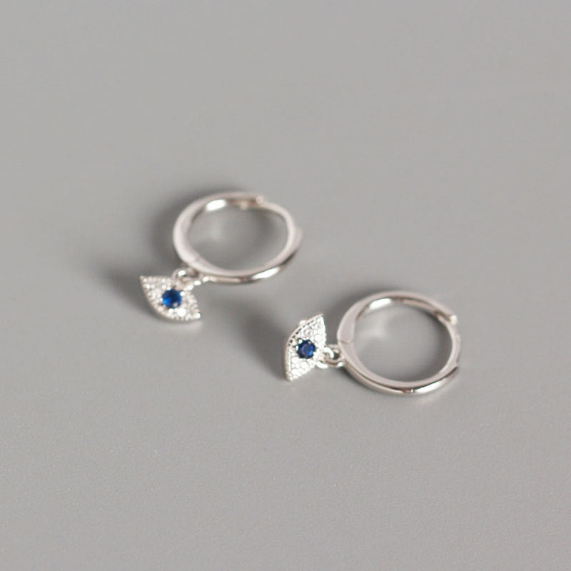 925 Sterling Silver Evil Eye Protection Stud Earrings