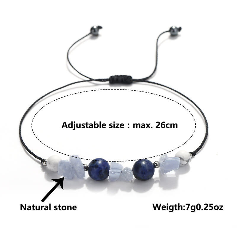 14–24 cm großes Lotusarmband aus violettem Achat für Schutz und Selbstvertrauen