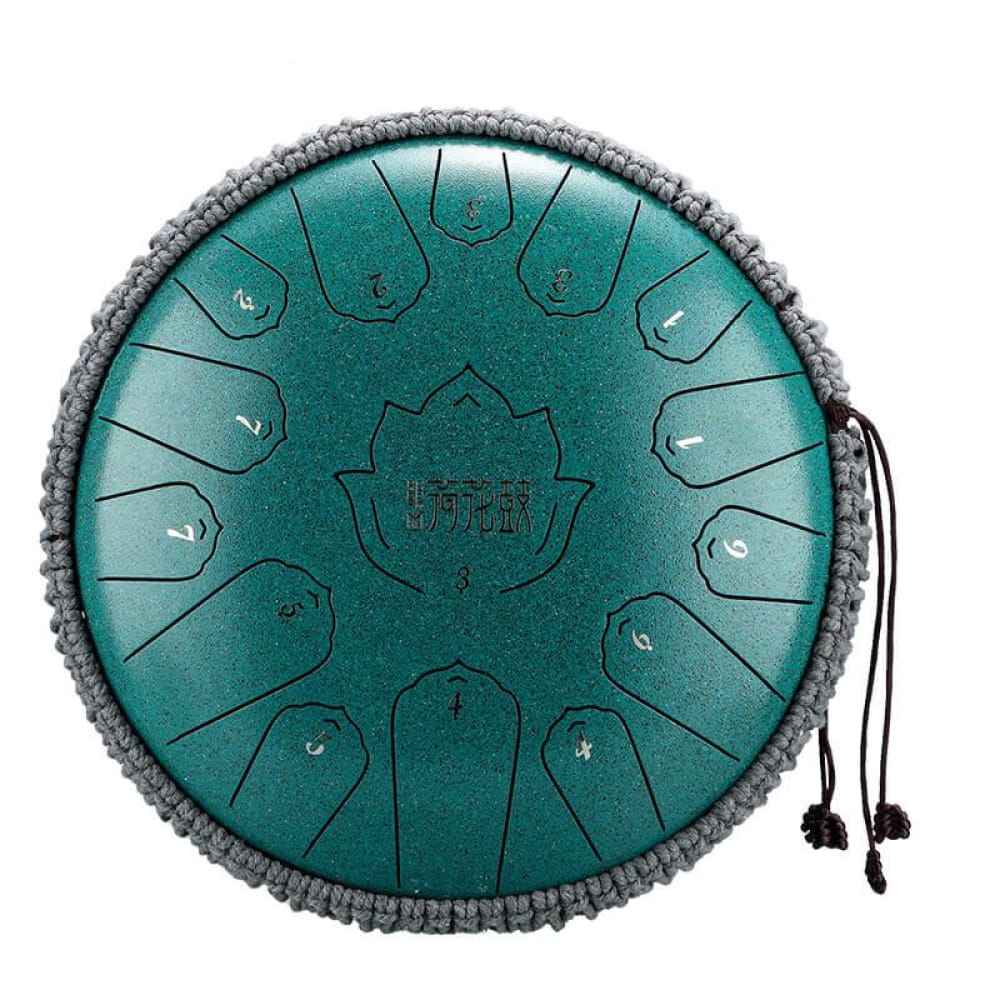 14-Inch 15-Note C Major Steel Tongue Drum - 14 Inches/15 Notes (C Major) / Malachite / Malachite