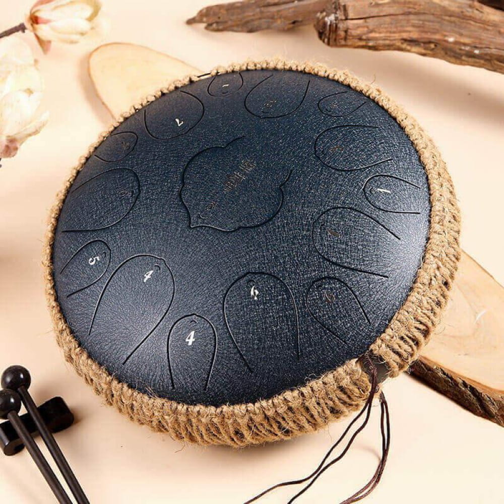 14 Inch Carbon Steel Tongue Drum 15 Notes D Key - Steel Tongue Drum - On sale