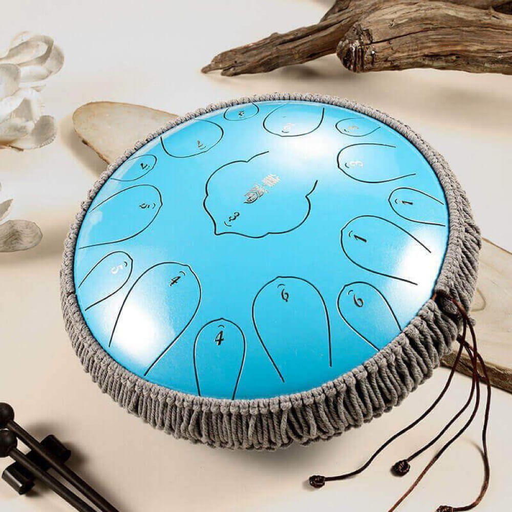 14 Inch Carbon Steel Tongue Drum 15 Notes D Key - Steel Tongue Drum - On sale