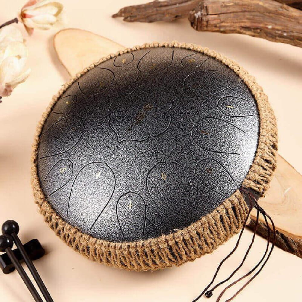 14 Inch Carbon Steel Tongue Drum 15 Notes D Key - Steel Tongue Drum - On sale