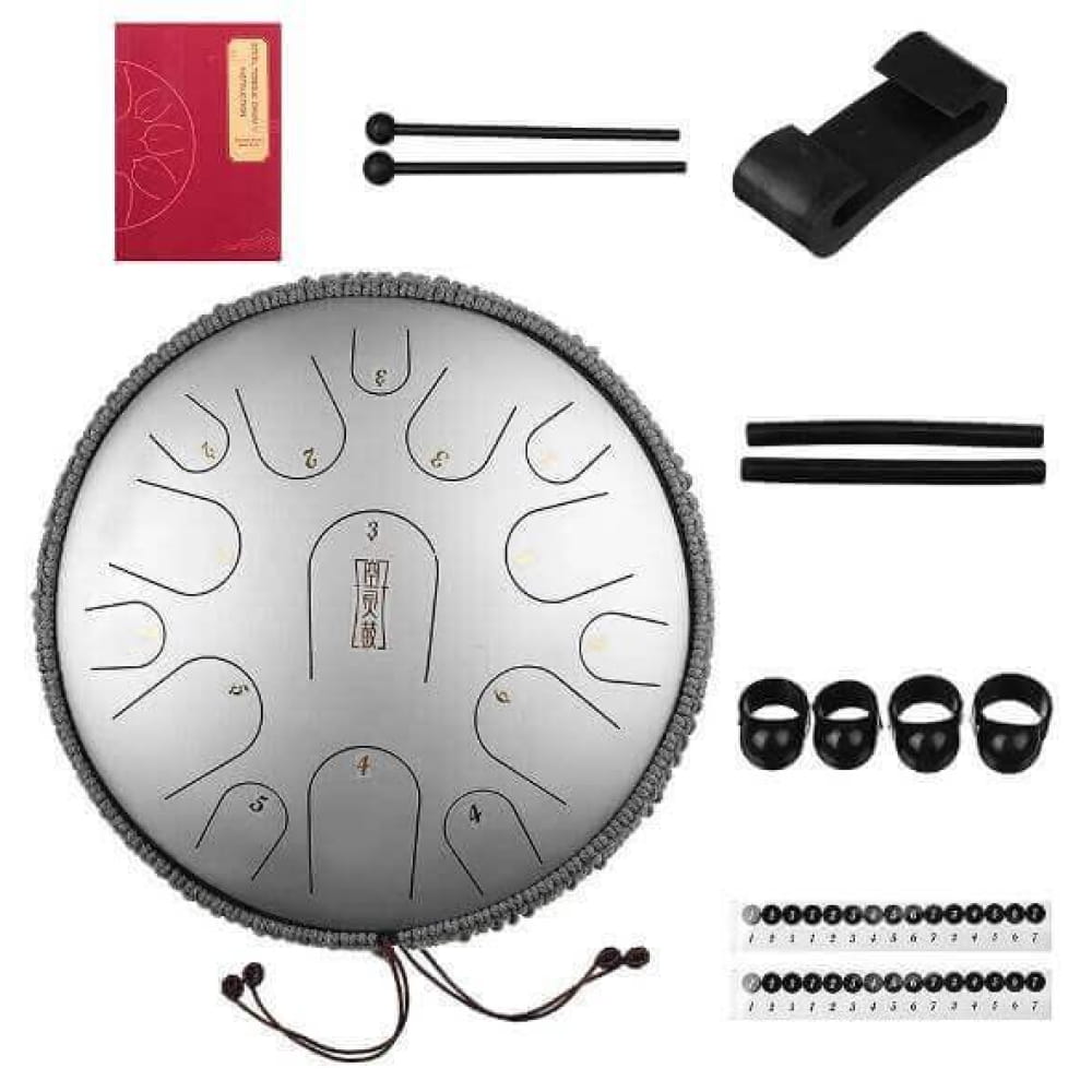 14 Inch Titanium Steel Tongue Drum 15 Note for Yoga Meditation - Steel Tongue Drum - On sale