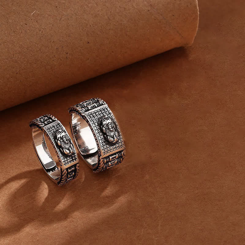 Unisex Pixiu Wealth Prayer Wheel Ring | Feng Shui Luck