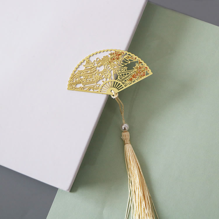 Traditional Lotus Symbol Brass Bookmark | New Beginnings