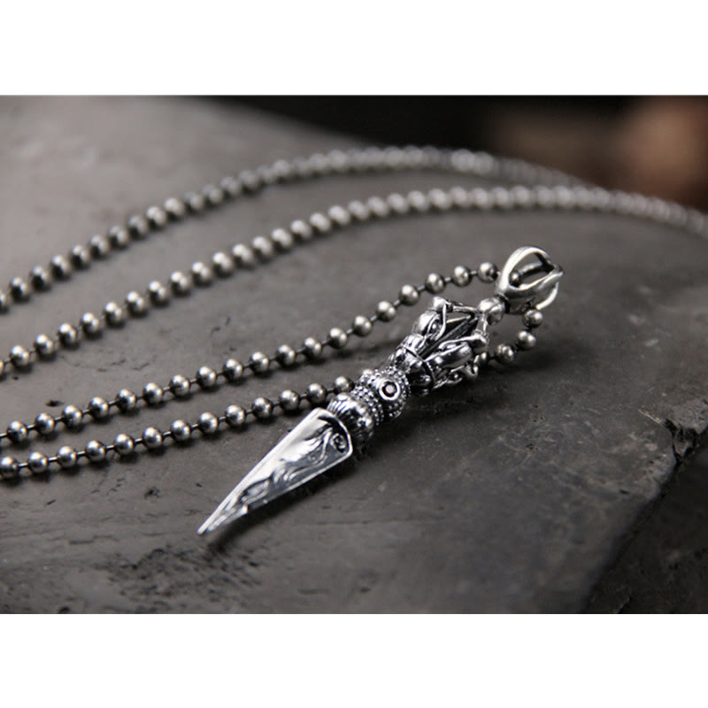 Dorje Vajra Halskette aus 925er Sterlingsilber | Spirituelle Erleuchtung