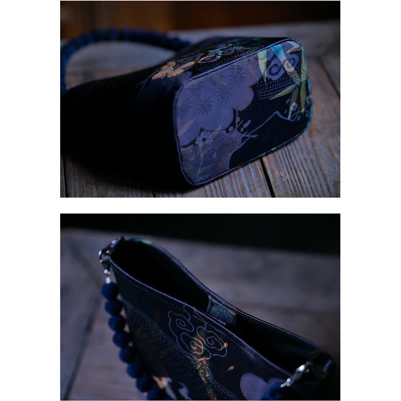 14 cm große Umhängetasche mit spiritueller Metallkette und Schmetterlingsdesign