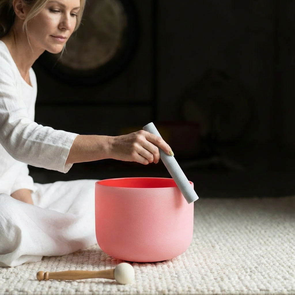 Rote C-Note Wurzelchakra Kristallklangschale