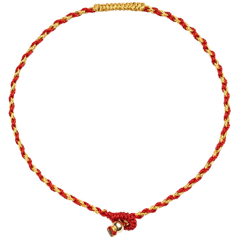 14 Karat vergoldetes King Kong-Knotenseilarmband für spirituelles Glück